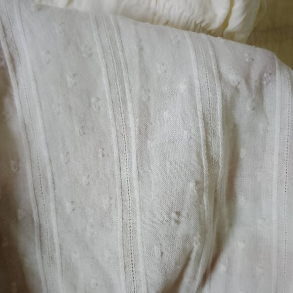 NWT Torrid Clip Dot Cotton Viole Blouson Sl. Sq. Neck Smocked Top Size 1X 14-16 - Picture 8 of 9